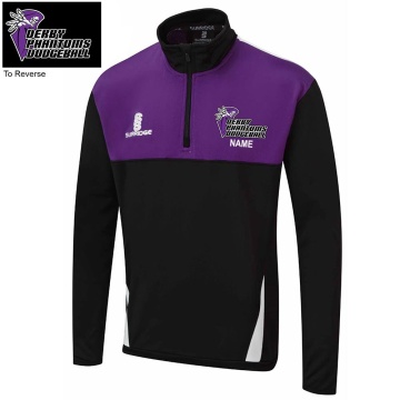 Derby Phantoms Dodgeball  Blade Performance Top Black/Purple/White